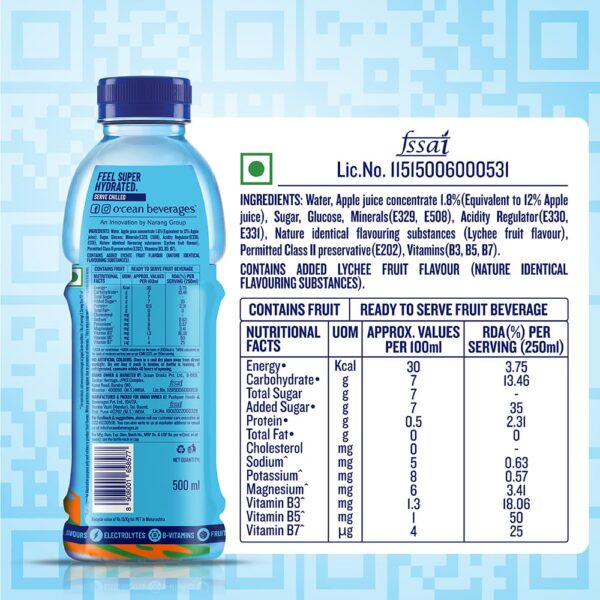 O'CEAN Fruit Drink Apple 500 Ml (Lychee) - Image 4