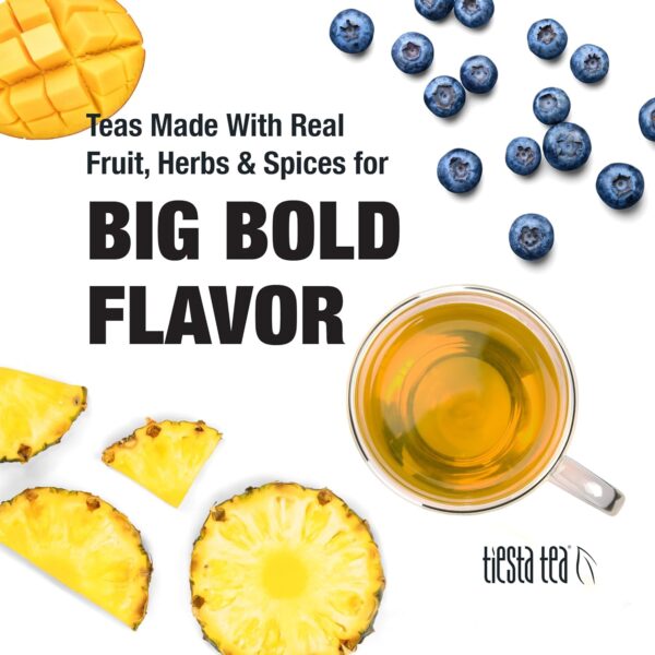 Blueberry Pineapple Green Tea | Pineapple Blues by Tiesta Tea | Medium Caffeine | Loose Leaf Green Tea Slenderizer Blend | 1 Lb Bulk Bag - Image 4