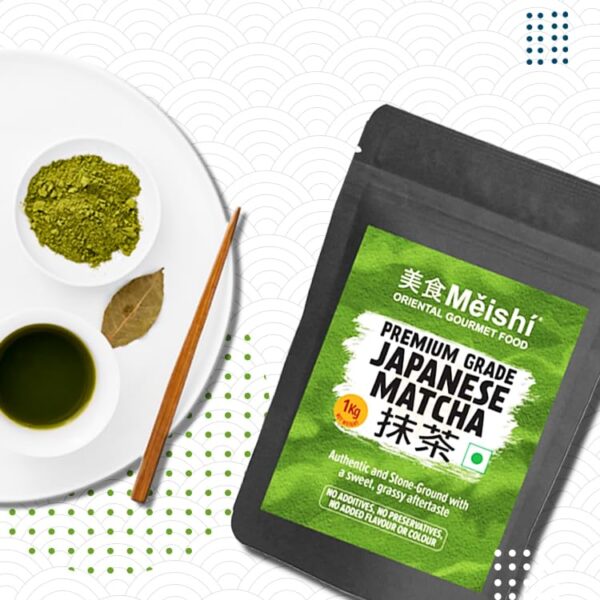 Meishi Oriental Authentic Japanese Matcha Tea | Premium Grade | 1kg | Certified Japanese Matcha Green Tea Powder | 100% Pure Authentic Matcha with High Antioxidants - Image 2