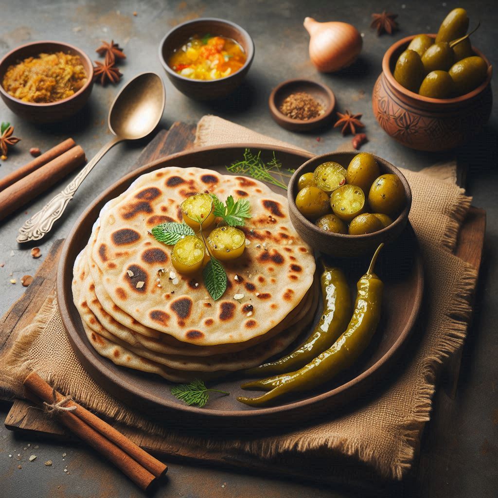 Aloo Paratha with Pickle (आलू पराठा और अचार): A Warm Embrace of Tradition and Taste