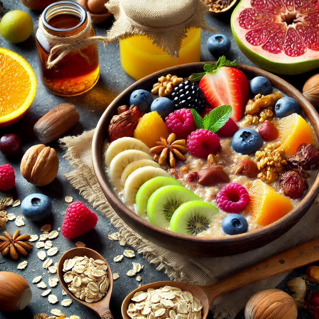 Oats with Fruits (फल के साथ ओट्स)