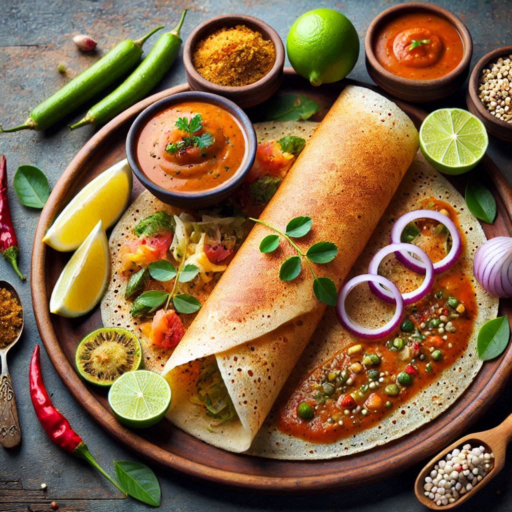 Masala Dosa with Chutney (मसाला डोसा और चटनी): A Perfect Blend of Tradition and Taste