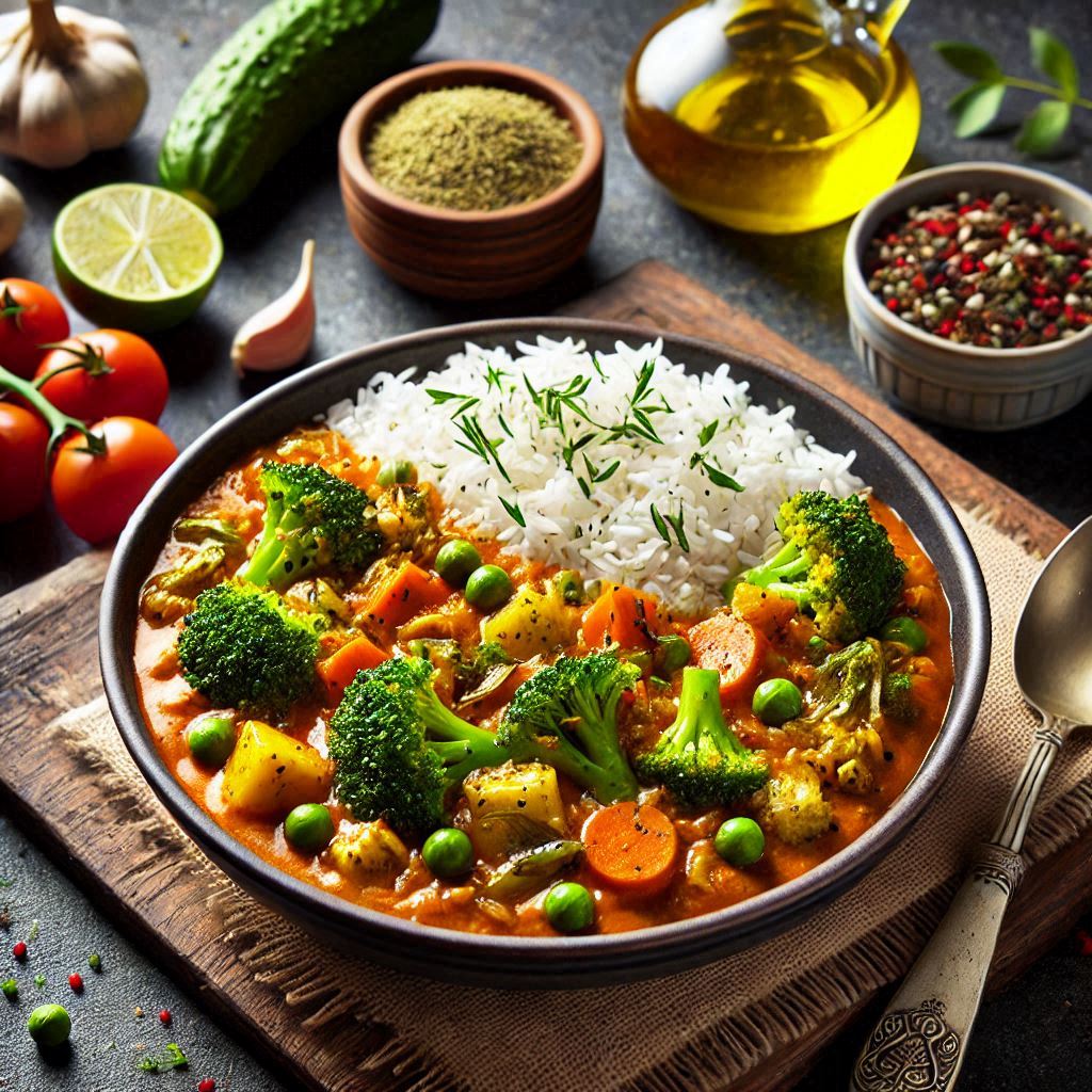 Vegetable Korma with Rice (सब्जी कोरमा और चावल): A Fusion of Flavor and Nutrition