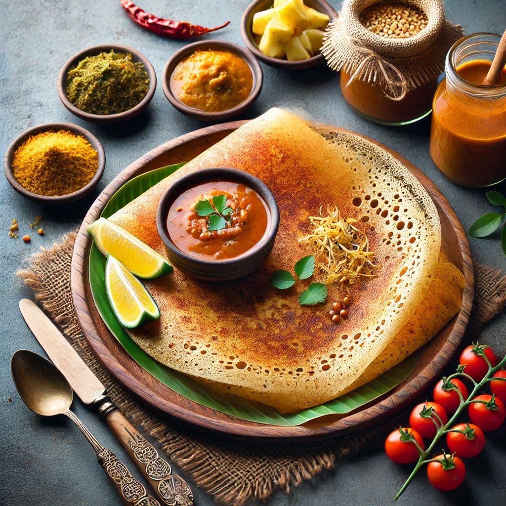 Dosa with Chutney (डोसा और चटनी): A Crispy Delight with a Flavorful Twist