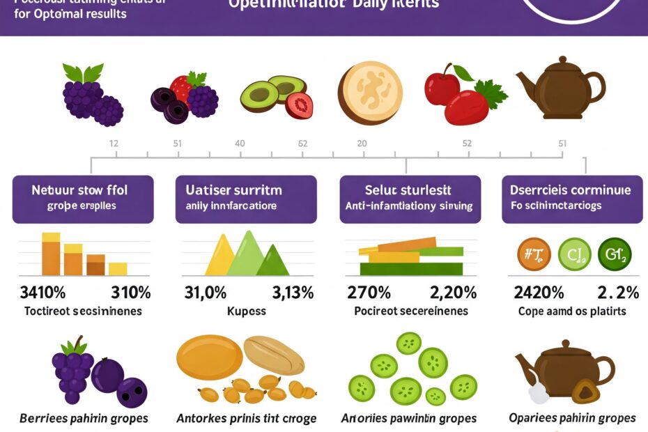 Natural sources of Gallic Acid including apples, grapes, and green tea