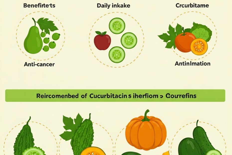 Natural sources of Cucurbitacins including pumpkins, cucumbers, and melons
