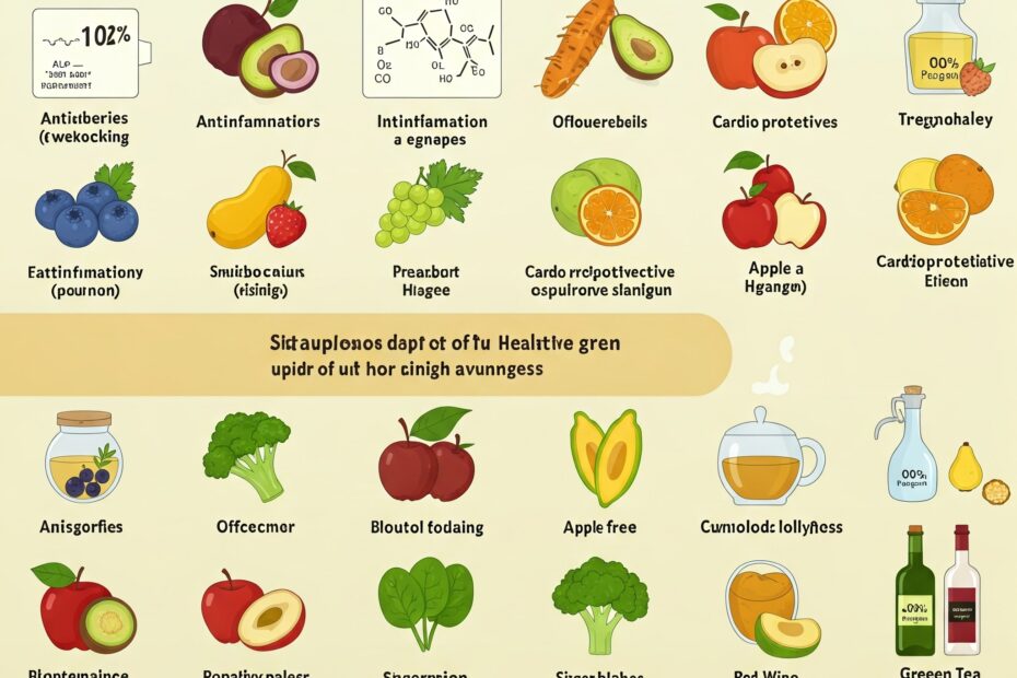 Natural sources of Polyphenols including berries, fruits, and vegetables