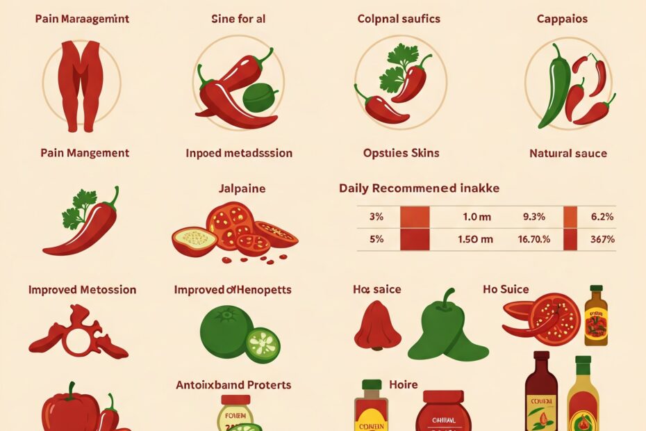 Natural sources of Capsaicin including spicy peppers and chili
